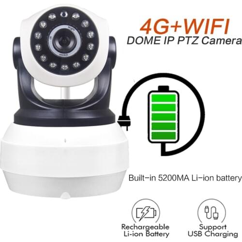 1080P HD 4G 3G Sim Card PTZ Wireless Video Camera WiFi Battery P2P CCTV Baby Home CCTV Security Surveillance Audio Motion Detect