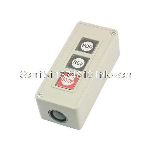 FOR/STOP/REV 3 Positions 3 Phase Momentary Power Push Button Switch AC 220V 30A
