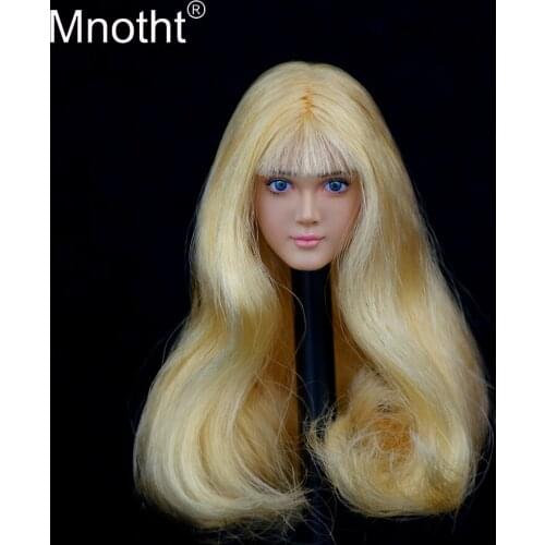 Mnotht Toy 1/6 Female Head Sculpt WONDERY 1/6 Movable Eye Lens WLS005A WLS005B Girl Headplay F 12" PH Jiaodol TTL Action Figure