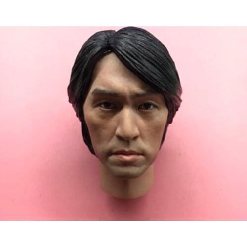 King of comedy 1/6 scale Stephen Chow head sculpt Asian Male Soldier Head Carving Model Toys
