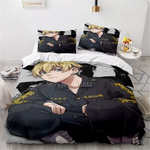 New Bedding Sets Tokyo Revengers US/Europe/UK Size Quilt Bed Cover Duvet Cover Pillow Case 3 Pieces Sets Adult Baby Children