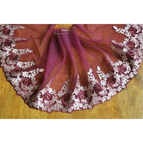 1Meter Lace Trim Ribbon For Sewing Accessories DIY Underwear Lingerie Decoration 21cm Width Fabric Ribbon Trim Hot Selling