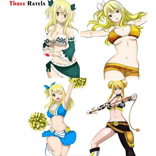 Three Ratels F217 Cute Cheerleaders Girls Sticker For Passat b7 Car Accessories Anti Scratch Film Laptop Luggage Vinyl Decal