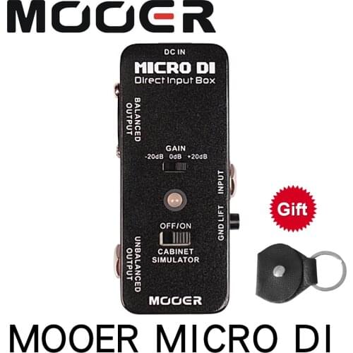 MOOER MICRO DI Cabinet Simulator Guitar Pedal DI Box Guitar Effect Pedal Full Metal Shell Guitar Parts & Accessories
