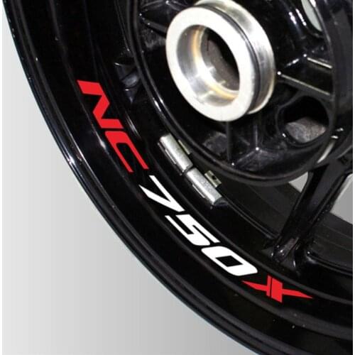 A set of 8pcs high quality For Honda NC750X nc 750x Motorcycle Wheel Sticker Decal Reflective Rim Motorcycle logo decal