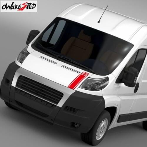 Car Bonnet Sticker For Peugeot Boxer L1 L2 L3 L4 Auto Hood Engine Cover Decor Stickers Racing Stripes Body Vinyl Decals