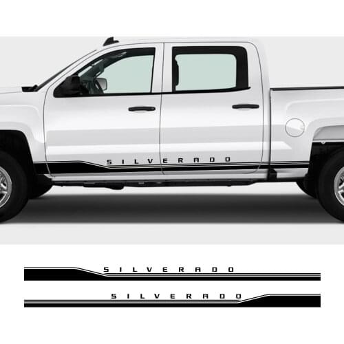 Pickup Stickers Car Door Side Skirt Stripes Decals For Chevrolet Colorado Silverado Vinyl Custom Decor Cover Auto Accessories