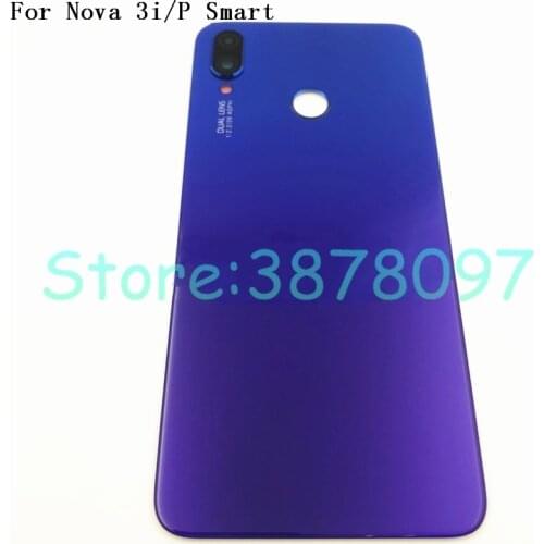 New 6.3 inches For Huawei P Smart Plus Back Battery Cover Glass Housing Door Case Nova 3i / P Smart+Logo Replacement Parts