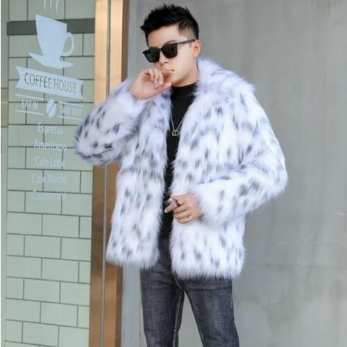 Autumn warm fur leather jacket mens warm faux mink fur leather coat men loose jackets winter thicken jaqueta de couro fashion