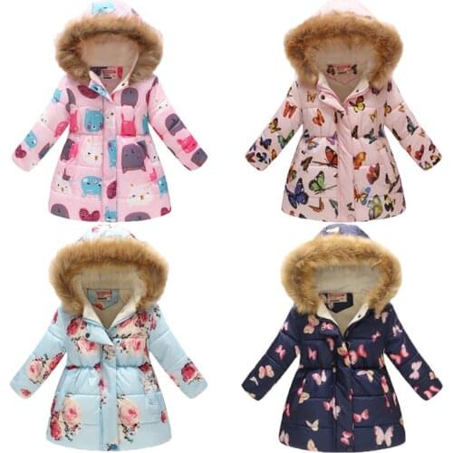 Girls Parka 2021 Winter Jacket For Girls Jacket Kids Parkas For Girls Down Jacket Children Warm Hooded Outerwear Coat 7 8 9 Year