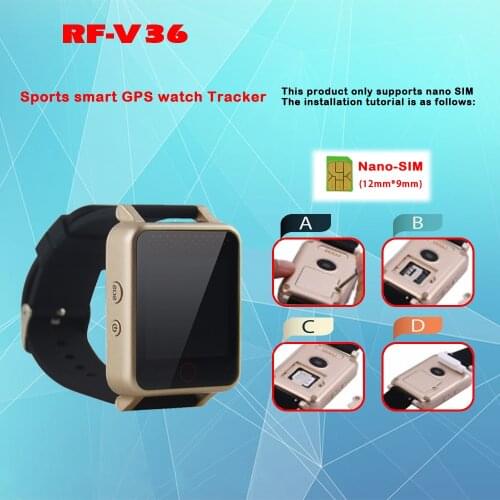 Personal GPS Smart Watch Tracker RF-V36 GPS+Wifi+LBS tracking For Elederly Kids Two-way talk Heart beat/blood pressure detection