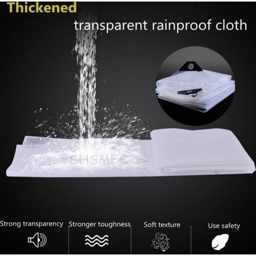 Transparent Tarpaulin Rainproof Cloth Balcony Garden Waterproof Shelter Greenhouse Succulent Plant Keep Warm Awning 0.12mm Thick