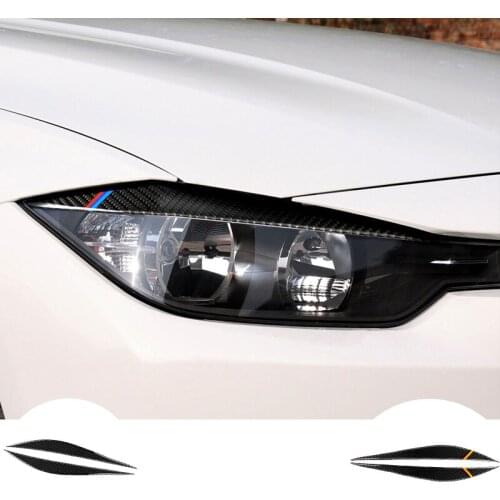 RRX Headlights Eyebrows Eyelids carbon fiber for BMW F30 320i 325i 316i Front Headlamp Eyebrows 3 series Accessories car sticker