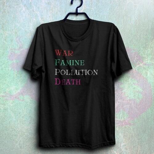Good omens shirt four horsemen of the apocalypse t shirt war famine pollution death tee bf