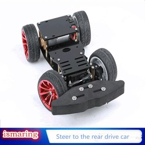 Chassis Arduino smart car steering gear steering 4wd car rear drive metal motor PS2 control Diy Wheeled Robotic Car Chassis Diy
