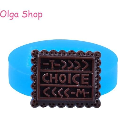 KYL168 26.7mm CHOICE Chocolate Silicone Mold - for Cake Decoration, Fondant, Polymer Clay, Candy, Cookie Biscuit, Resin, Wax