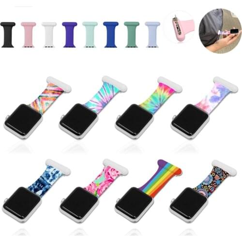 Nurse Watch Pin for Iwatch Series 5 3 4 6 Se Silicone Watch Strap for Apple Watch Band 38mm 42mm 44mm 40mm Bracelet Wristband