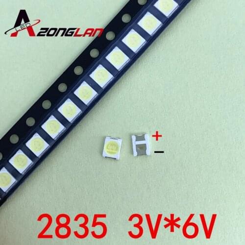 50-100PCS/Original LED 3528 2835 1210 Light Beads High Power 2W 6V 1W 3V Cool white For LED LCD TV Backlight Application