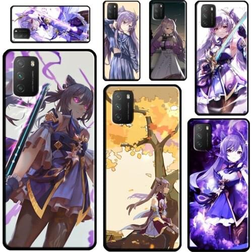 Keqing Genshin Impact Anime For Xiaomi Mi Note 10 Lite Mi 11 Ultra 9T 10T Pro A3 Phone Case For POCO F3 F2 M3 X3 Pro