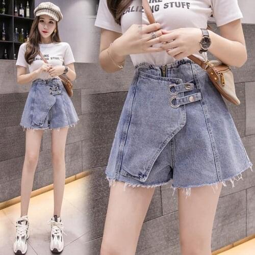 Bottom Clothing 2021 Fashion Women Summer Korean Chic Casual Denim Shorts High Waist Slim Short Jeans Ladies Feminino Y789