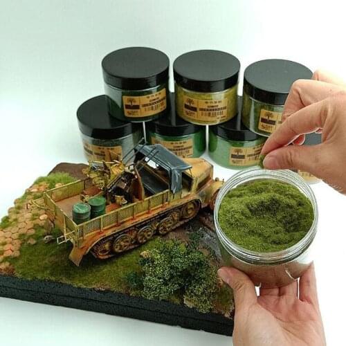 1 Bottle Static Grass Model Artificial Grass Powder Miniature Toy Sandbox Building Landscape