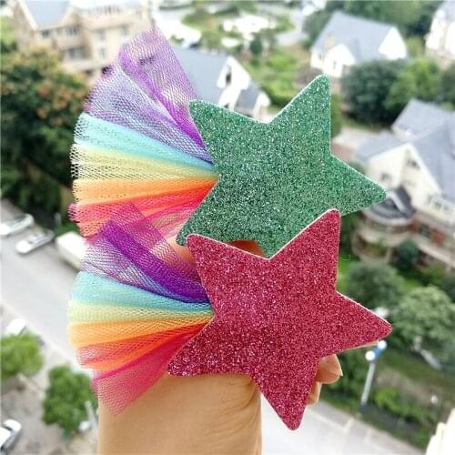 1PCS Girls Hairpin Glitter Rainbow Accessories Kids Hair Clips заколка для волос Women крабик для волос аксессуары для девушек