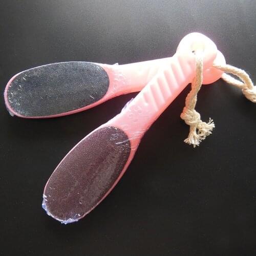 10 pcs New Double Sided Foot Rasp File Callus Remover Pedicure plastic Handle Wholesale plastic foot file durable foot file