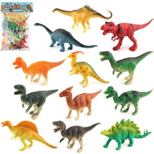 12Pcs/set Big Size Dinosaur Wild Life Model Toy Set Action Figure Dinosaurs Children Simulational Toys For Boys Gifts