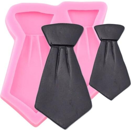 3D Tie Fondant Mold Cupcake Topper Silicone Mold Wedding Cake Decorating Tools DIY Candy Resin Clay Chocolate Gumpaste Molds