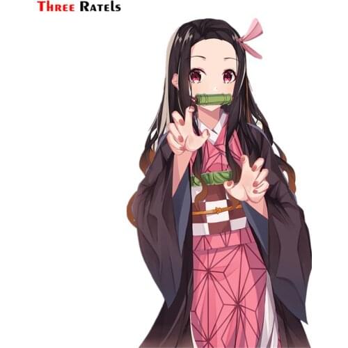 Three Ratels FC477 Demon Slayer NEZUKO KAMADO 3D Poster Cartoon Anime Car Hood Sticker Laptop Decal