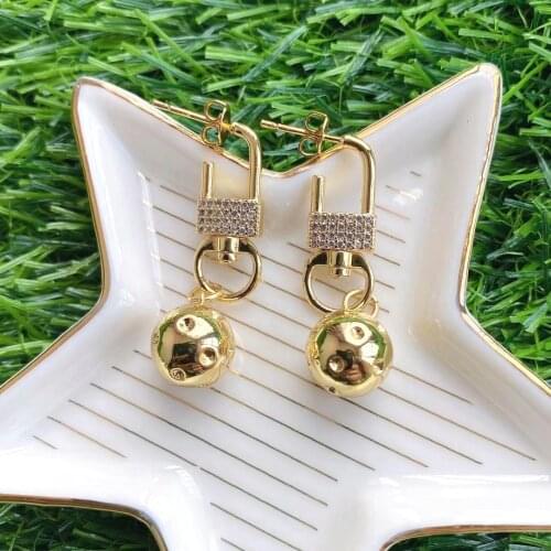 5Pairs Gold Plating Cz Hoop Earrings Spring Women Jewelry Gift 2021 Female Jewelry Party TRENDY Wedding Style