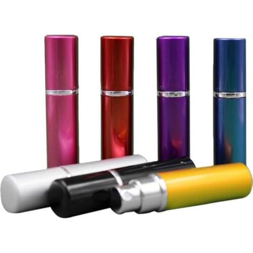 50pcs 10ml Anodized aluminum perfume bottle Travel Refillable Perfume Spray Atomizer empty Perfume bottle