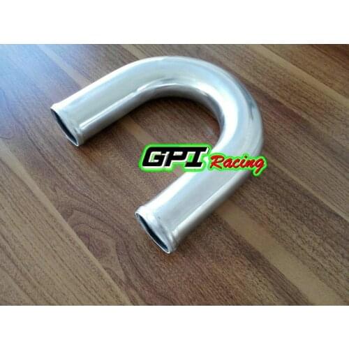 Aluminum Turbo Intercooler Pipe Tube Tubing L=600mm NEW GPI 76mm 3" 3 inch 180 Degree
