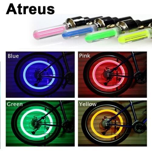 Atreus 2pc For VW polo passat b5 b6 Mazda 3 6 cx-5 Toyota corolla Ford focus 2 3 Motorcycle Car Wheel Tire Valve Caps LED Light