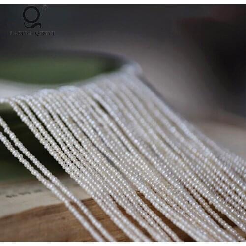 White Small Loose Freshwater Near Round Baroque pearls for sale natural