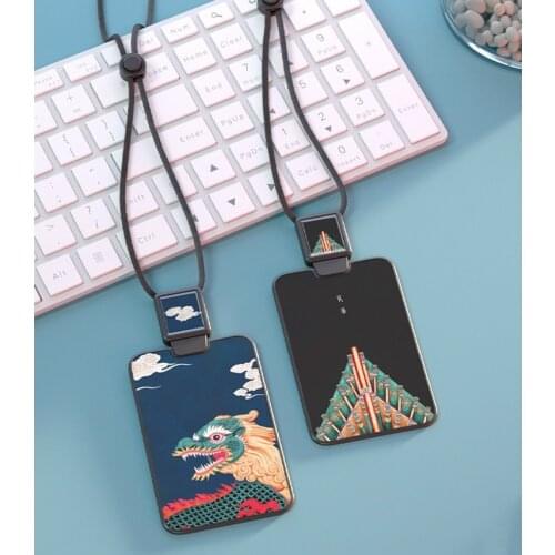 Designers Trends ID Card Holder Vintage Chinese Campus Lanyard Name Card Pass Case Luxury Women Men Worker Business Badge Holder