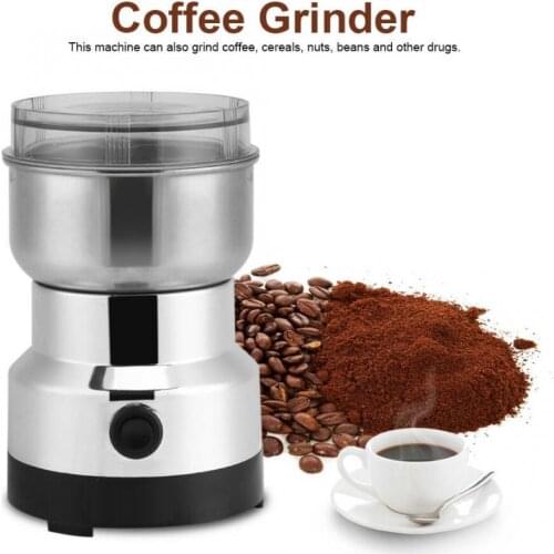 220V Electric Coffe Grinder Multi-function Grain Coffee Bean Nut Corns Spices Milling Grind Machine Household Kitchen EU Plug