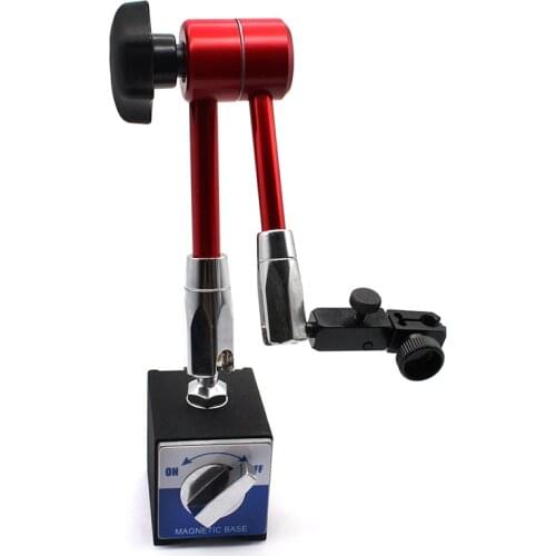 380mm 65-51-57 Red Dial Test Indicator Gauge Universal Magnetic Base Holder Strong Magnetic Precision Indicator Measurement Tool