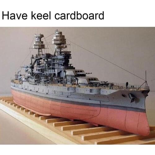 Scale 1:250 USS Arizona BB-39 Battleship DIY USS Arizona Long Model Toy Puzzles Kit Card Paper DIY Handmade Model Paper T9M9