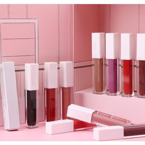 20 Colors Matte Liquid Lipstick Private Label Wholesale Makeup Waterproof Non-stick Cup Nude Lipgloss Pigment Lip Gloss No Logo