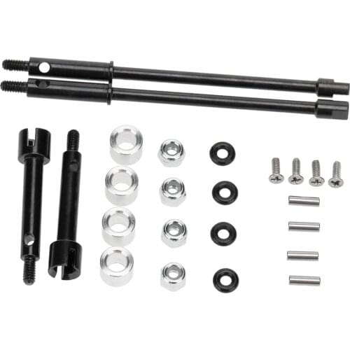 Wheel Hub Set Counterweight Wheel Axle Drive Shaft f/ 1/24 Axial SCX24 90081, Easy to Assemble