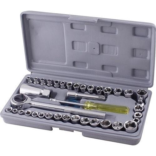 Aiwa 40 Piece Ratchet Socket Set Ratchet Wrench Screwdriver Set Bag