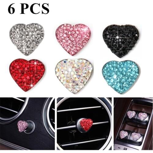 6 Pcs Rhinestone Car Interior Sticker Car Decoration Diamond Car Accessories For Ford Focus for BMW F30 F10 E90 Etc All Models