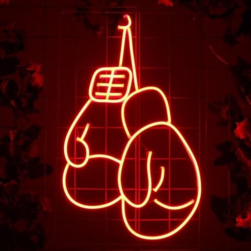 Neon light Custom Boxing Glove Professional Personalized Wall Hanging Home Club Business Store sign Led Flex Neon Top Décor
