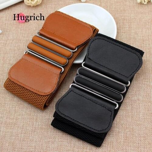 Waist Belt Fashion Lady Solid Stretch Elastic Dress Adornment for Women Waistband 7.5Cm Width 65Cm Long