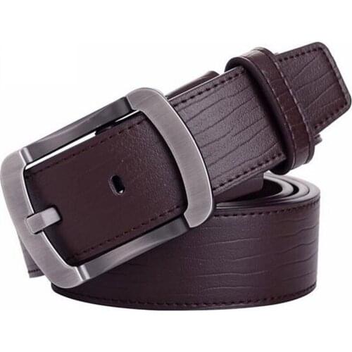 2016 Fashion Cow Genuine Leather 2016 New Men Fashion Style Male Belts For Men Pin Buckle Size 105-125cm