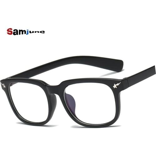 Women Men Square Glasses frame Female Brand Designer gafas De Sol Spectacle Plain Gafas eyeglasses eyewear Glasses for women men