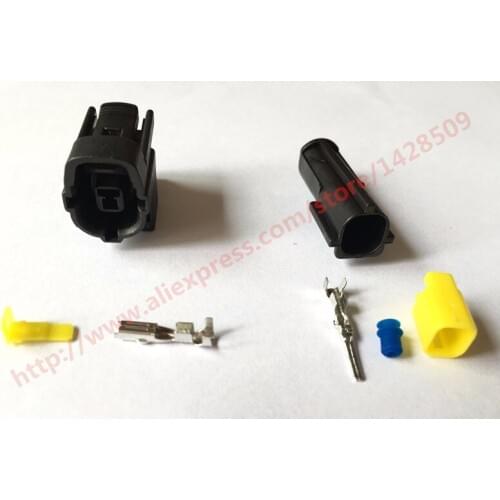 20 Set 1 pin way Tyco AMP male female waterproof wire Denso connector auto electrical plug 174879-2 174877-2