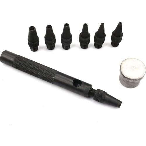 2.0/2.5/3.0/3.5/4.0/4.5/5.0mm Replace Tubes with Handy Tool Belt Punch Hole Puncher Round Punching for Paper Books Leather Craft