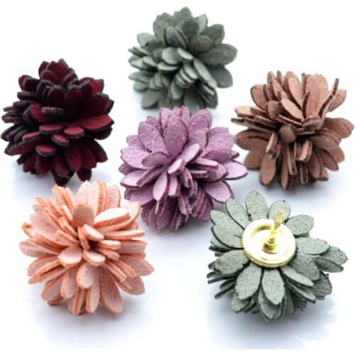 5 Pcs Leather Small Daisy Flowers Thumbtack Push Pin Creative Cork Big Head Pushpins Thumb Tack Pin Decoration PushPin